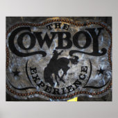 western land Stampede Horse cowboy rodeo Poster (Voorkant)