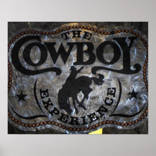 western land Stampede Horse cowboy rodeo Poster (Voorkant)