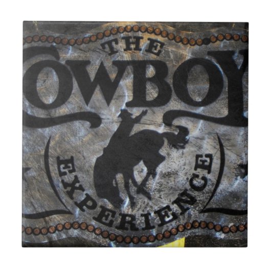 western land Stampede Horse cowboy rodeo Tegeltje (Voorkant)