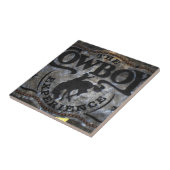 western land Stampede Horse cowboy rodeo Tegeltje (Zijkant)