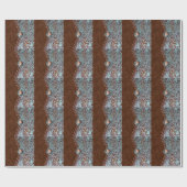 western land turquoise bruin bewerkt leder cadeaupapier (Vlak)