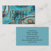 western land turquoise wervelingen waterverf kortingskaartje (Voorkant / Achterkant)