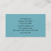 western land turquoise wervelingen waterverf kortingskaartje (Achterkant)