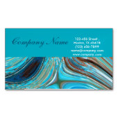 western land turquoise wervelingen waterverf magnetisch visitekaartje (Voorkant)