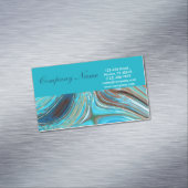 western land turquoise wervelingen waterverf magnetisch visitekaartje (Voorbeeld)