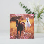 western land: Zonneppaard, bruiloft Kaart (Staand voorkant)