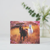 western land: Zonneppaard, bruiloft Kaart (Staand voorkant)