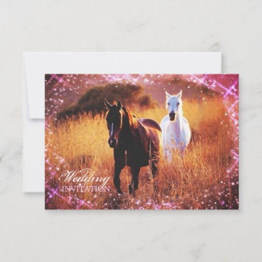 western land: Zonneppaard, bruiloft Kaart (Voorkant)