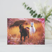 western land: Zonneppaard, bruiloft Kaart (Staand voorkant)