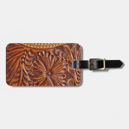  western landschap leren bagagelabel (Voorkant horizontaal)