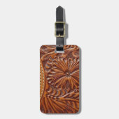  western landschap leren bagagelabel (Voorkant verticaal)