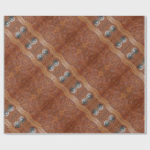 western landschap leren cadeaupapier (Vlak)