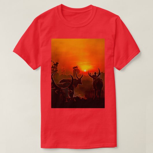 Western landschap t-shirt (Design voorkant)