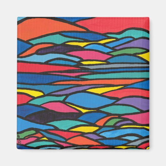 Western landschapsmagneet magneet (Voorkant)