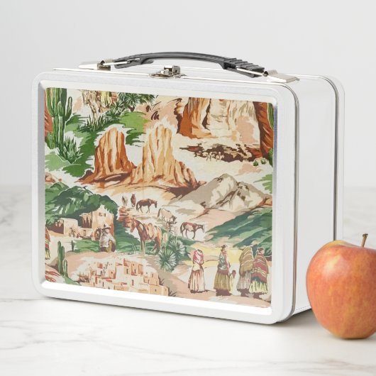 Western landschapsthema Retro Fabric Lancering Box (In situ)