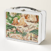 Western landschapsthema Retro Fabric Lancering Box (Voorkant)