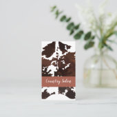 Western landthema-Koe Visitekaartje (Staand voorkant)