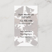 Western landthema-Koe Visitekaartje (Achterkant)