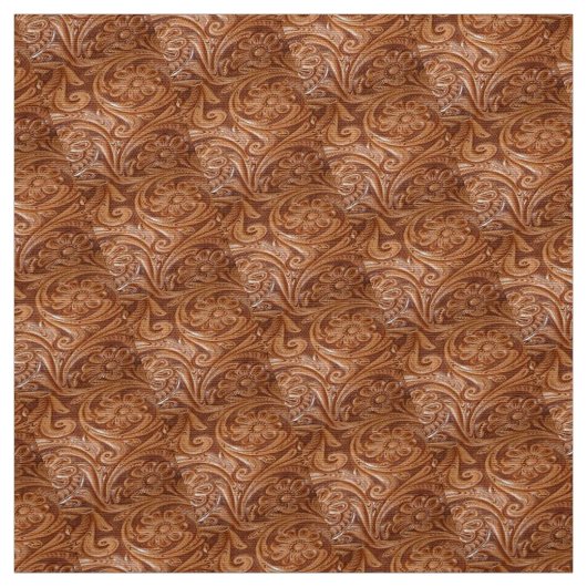 Western leder met bruine tand stof (Swatch)