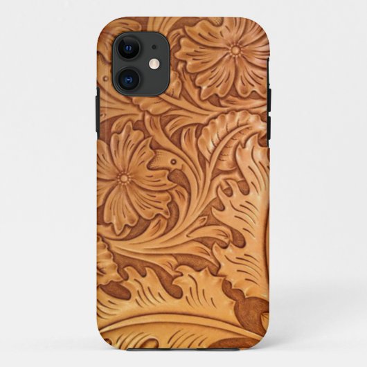 Western leder met de Zuidwest-stijl uit het bijten Case-Mate iPhone Case (Achterkant)