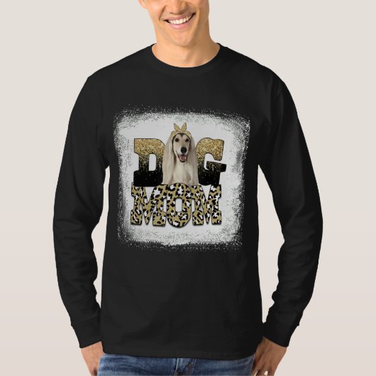 Western Leopard Afghan Hound mama moederdag 1 T-shirt (Voorkant)