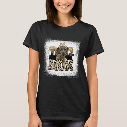 Western Leopard Irish Wolfhound Mam Moederdag T-shirt (Voorkant)