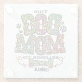 Western leopard Patch Pattern Dog Mam Bone Pet Glazen Onderzetter (Achterkant)