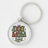 Western leopard Patch Pattern Dog Mam Bone Pet Sleutelhanger (Voorkant)