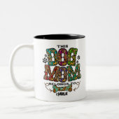 Western leopard Patch Pattern Dog Mam Bone Pet Tweekleurige Koffiemok (Links)