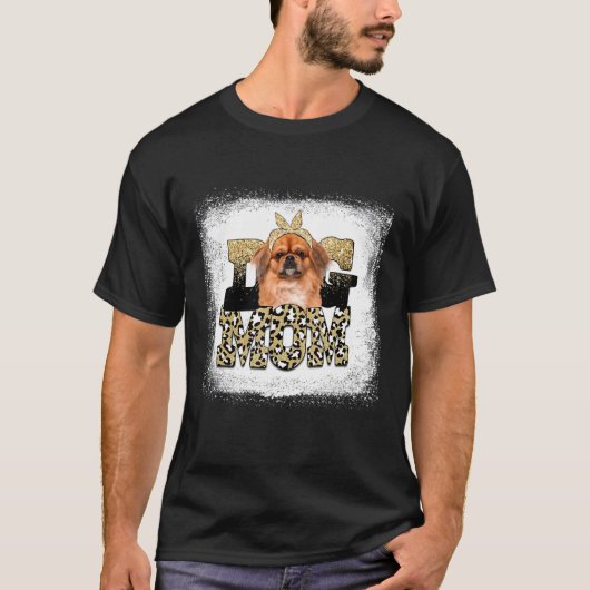 Western Leopard Pekingese Mom Moederdag T-shirt (Voorkant)