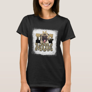 Western Leopard Pug Mom Moederdag T-shirt