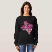 Western Leopard Serape Texas State Home Texas Cowg Trui (Voorkant volledig)