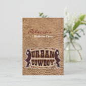 Western leren Stedelijke Cowboy Kaart (Staand voorkant)