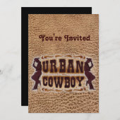 Western leren Stedelijke Cowboy Kaart (Voorkant / Achterkant)