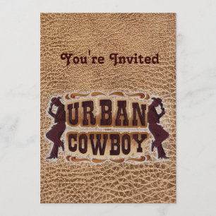 Western leren Stedelijke Cowboy Kaart