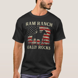  Western Life Country VS FLag Ram Ranch Re T-shirt