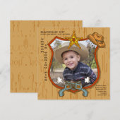 Western Lijst foto uitnodiging (Voorkant / Achterkant)