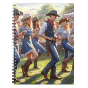 Western Line Dance Cowgirl Notitieboek