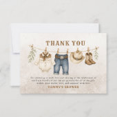 Western Little Cowboy Clothesline Bedankt (Voorkant)