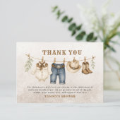 Western Little Cowboy Clothesline Bedankt (Staand voorkant)