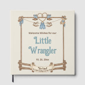 Western "Little Wrangler" Foil Baby Shower Gastenboek (Voorkant)