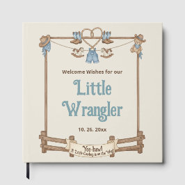 Western "Little Wrangler" Foil Baby Shower Gastenboek