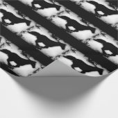 Western-look Galloping Paard Silhouet Cadeaupapier (Hoek)