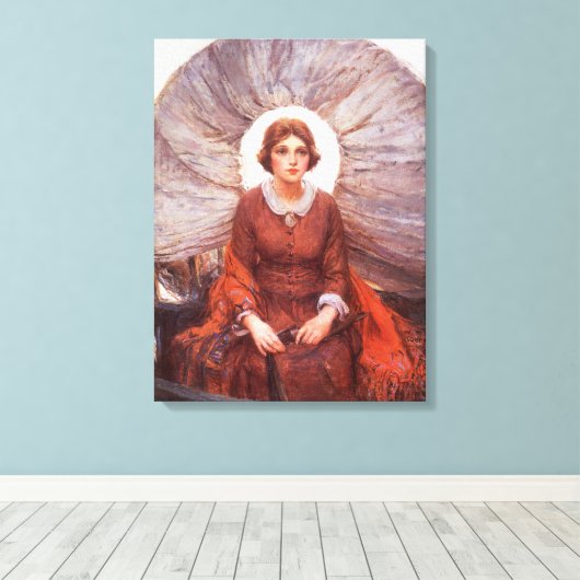 Western, Madonna van de Prairie door Koerner Canvas Afdruk (Insitu (Houten vloer))