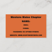 Western Maine Chapter - Visitekaartjes 2 (Achterkant)