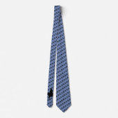 Western Man Riding Horse Silhouette Stropdas (Achterkant)