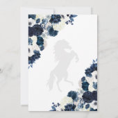 Western marineblauw charro bewaar de datum quincea kaart (Achterkant)