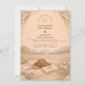 Western Meadow Keepsake Wedding Kaart (Voorkant)