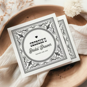 Western meisje Chic Rustic Vrijgezellenfeest Servet