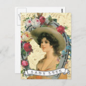  western meisje foto briefkaart (Voorkant / Achterkant)